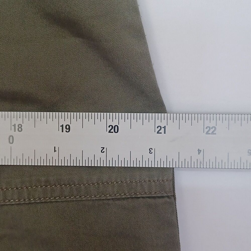 Jones New York Signature Women’s 12 Green Cargo Straight‑Leg Twill Cotton Pants - Picture 11 of 14